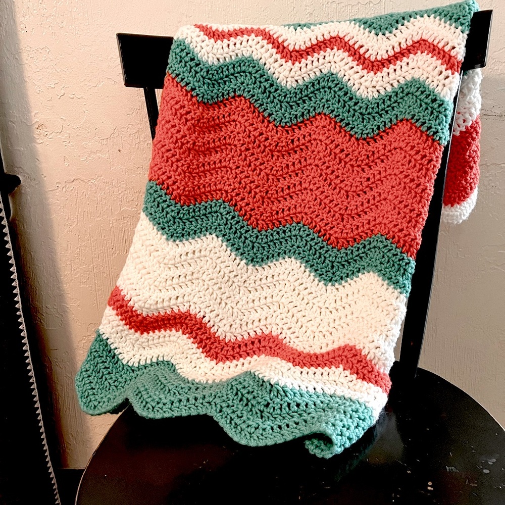 Crocheted baby blanket
